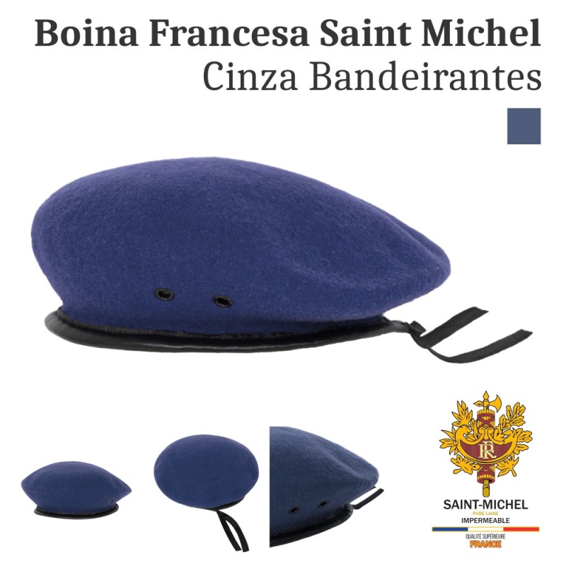 Boina Francesa Saint Michel 100% Lã Cinza Bandeirante