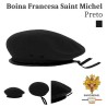 Boina Francesa Saint Michel 100% Lã Preta
